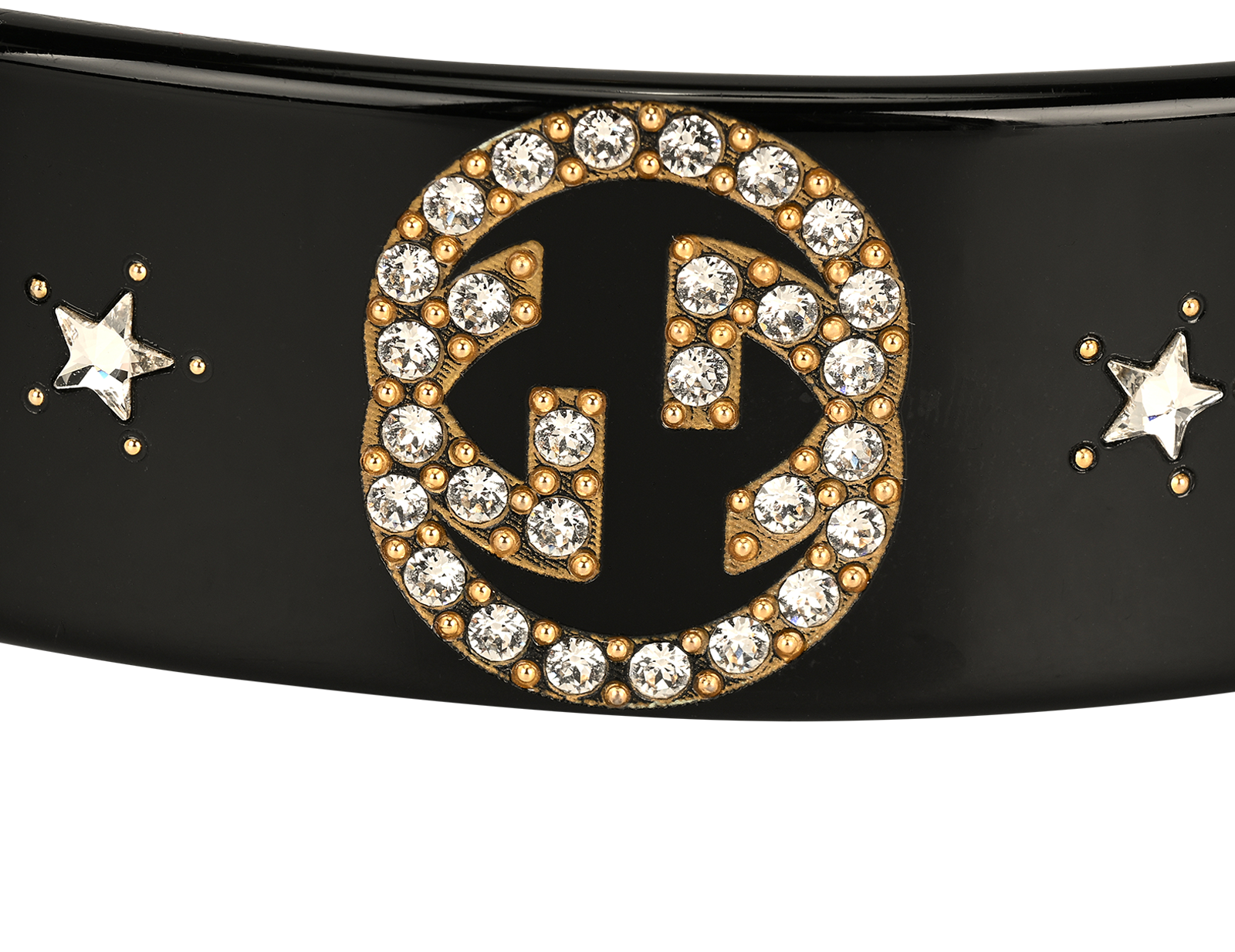 Gucci Star Interlocking GG Headband, &pound;170, Accessories, Black, Acetate, Other view